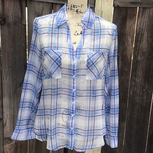 NWT. Blue/Red/Black Plaid Portofino Shirt